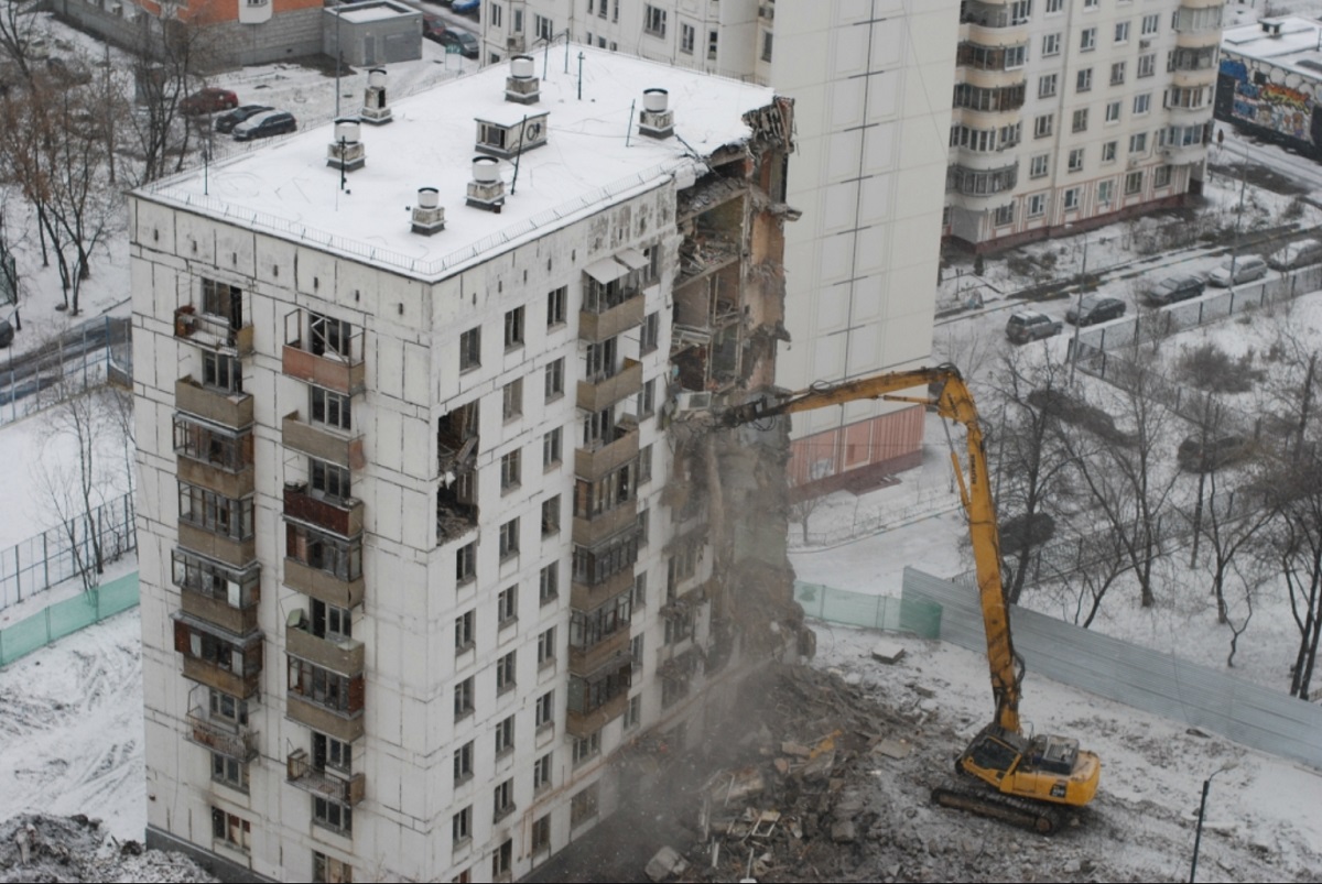 Снос 9-этажки в Москве